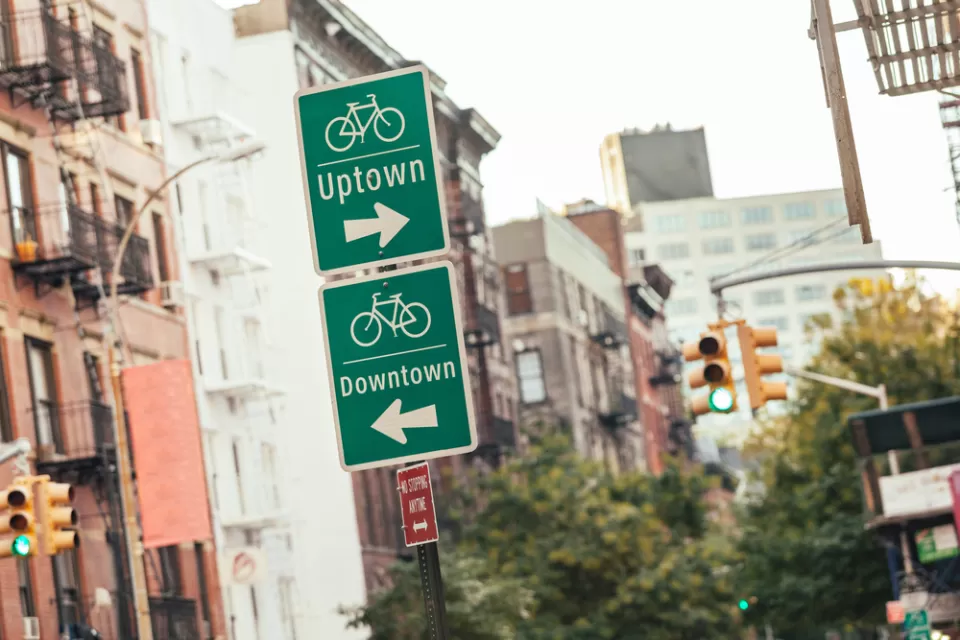 New York Bike Signage